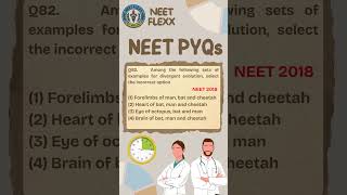 NEET 2018 | 🧬 Divergent vs Convergent Evolution | Homology & Analogy Explained | NEET MCQ