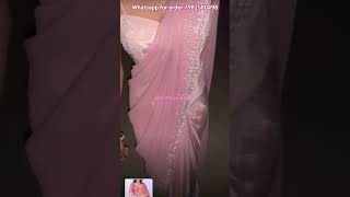 Pati Ghar Ka Raja Hai? 🤔😂 | Premium Pink Designer Saree #shorts #saree #funny #viral #meeshohaul