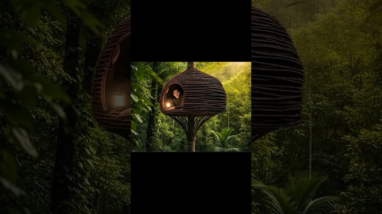 Hidden Tree House in the Middle of the Jungle 🌿 