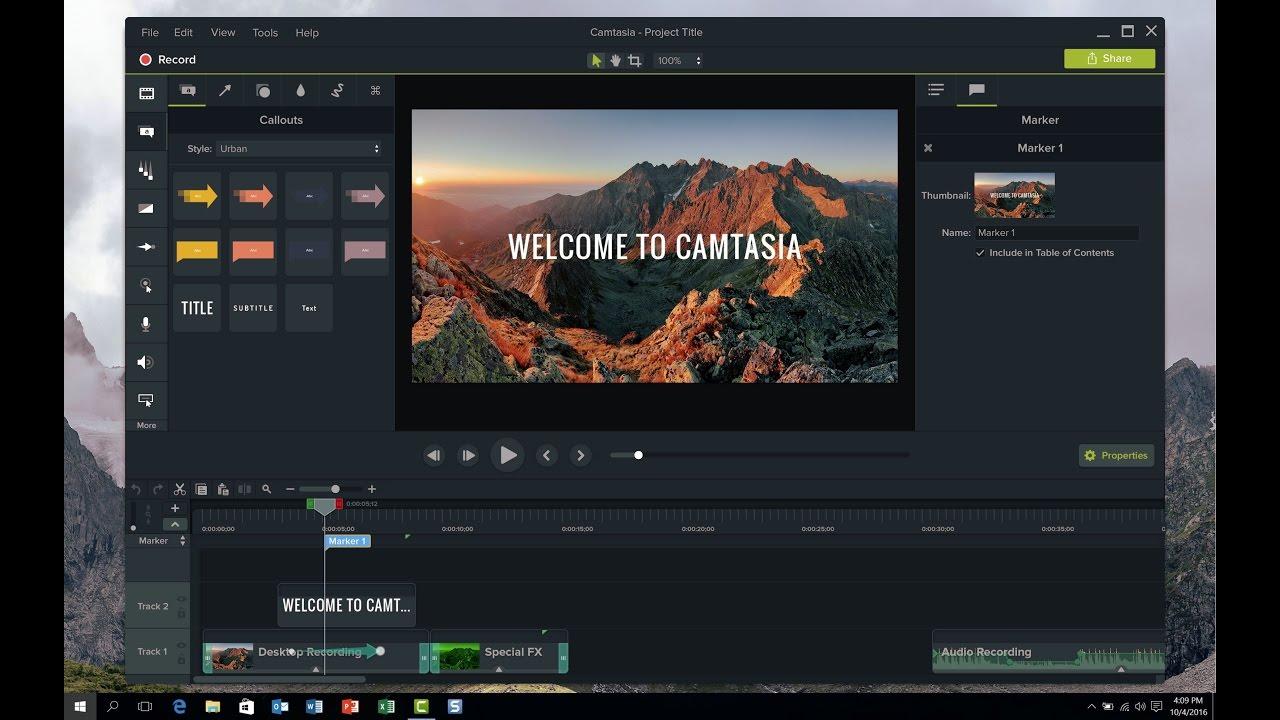 Resultado de imagen para CAMTASIA 9 RECORDER