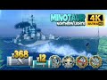 Nice active Minotaur game on map Northern Lights - World of Warships