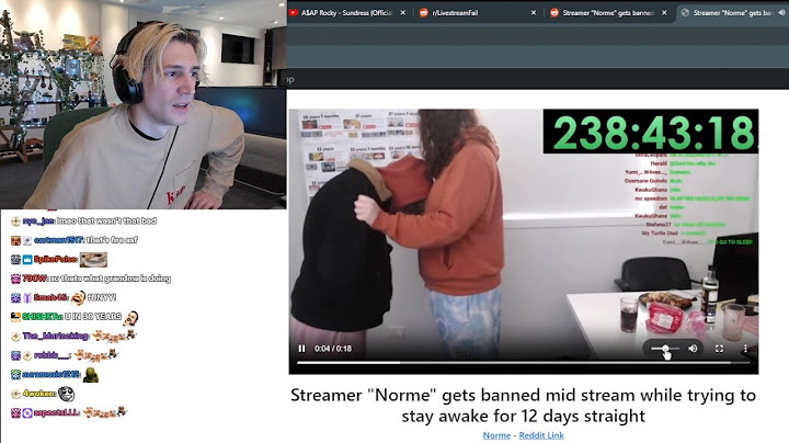 xQc reacts to Streamer "Norme" Banned for trying to stay awake for 12 Days Straight