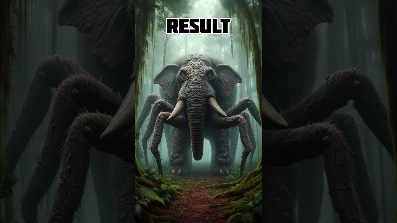 Mind Blowing 🤯 transformation of Hybrid spider and Elephant 