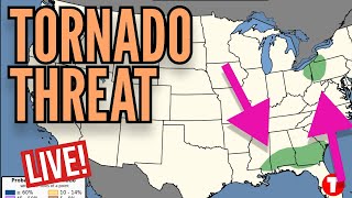 🌪️ Severe Weather Live - Severe Thunderstorm Watch 79, 80, tornado warnings