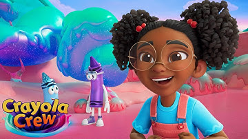 Playing on a SLIME PLANET | @CrayolaCrewOfficial | Fun & Creative Cartoons for Kids