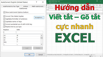 Cách cài đặt từ viết tắt. Cài đặt gõ tắt nhanh trong Excel ❤ Việt Nam Channel ❤