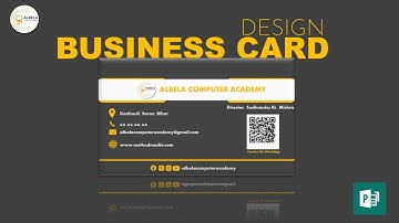How to Create Business Card | Visiting Card Design | MS Publisher Tutorial | ACA