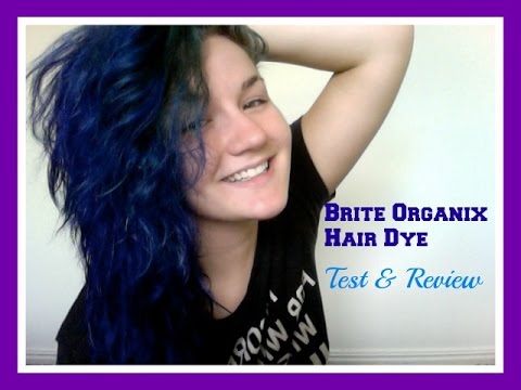 Test And Review Brite Organix Hair Dye Blue Youtube