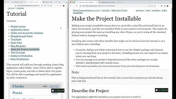 Flaskr Tutorial Reading - Part 08 - Make Installable