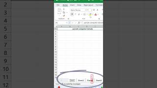 How to Group All Worksheets in Excel | Select Multiple Sheets in Excel in One Click | #Hindi #shorts