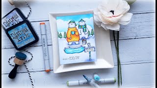 MFT Snow Scene, Sweater Texture With Copic Markers: Mohs Surgery