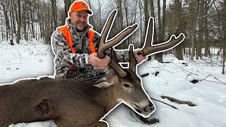 GIANT BUCK HITS THE GROUND! WILD DAY of DEER DRIVES!
