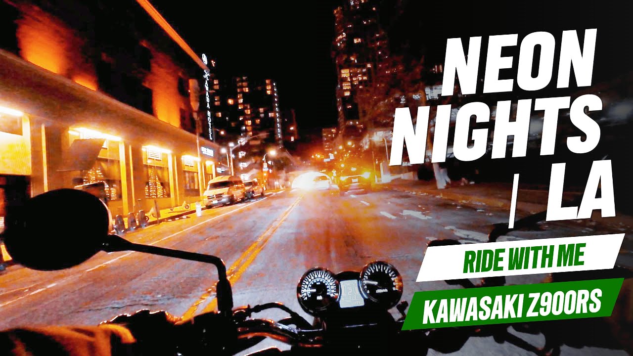 Neon Nights in LA | Kawasaki Z900RS Night Ride