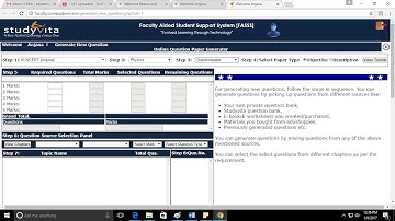 Online Question Paper Generator