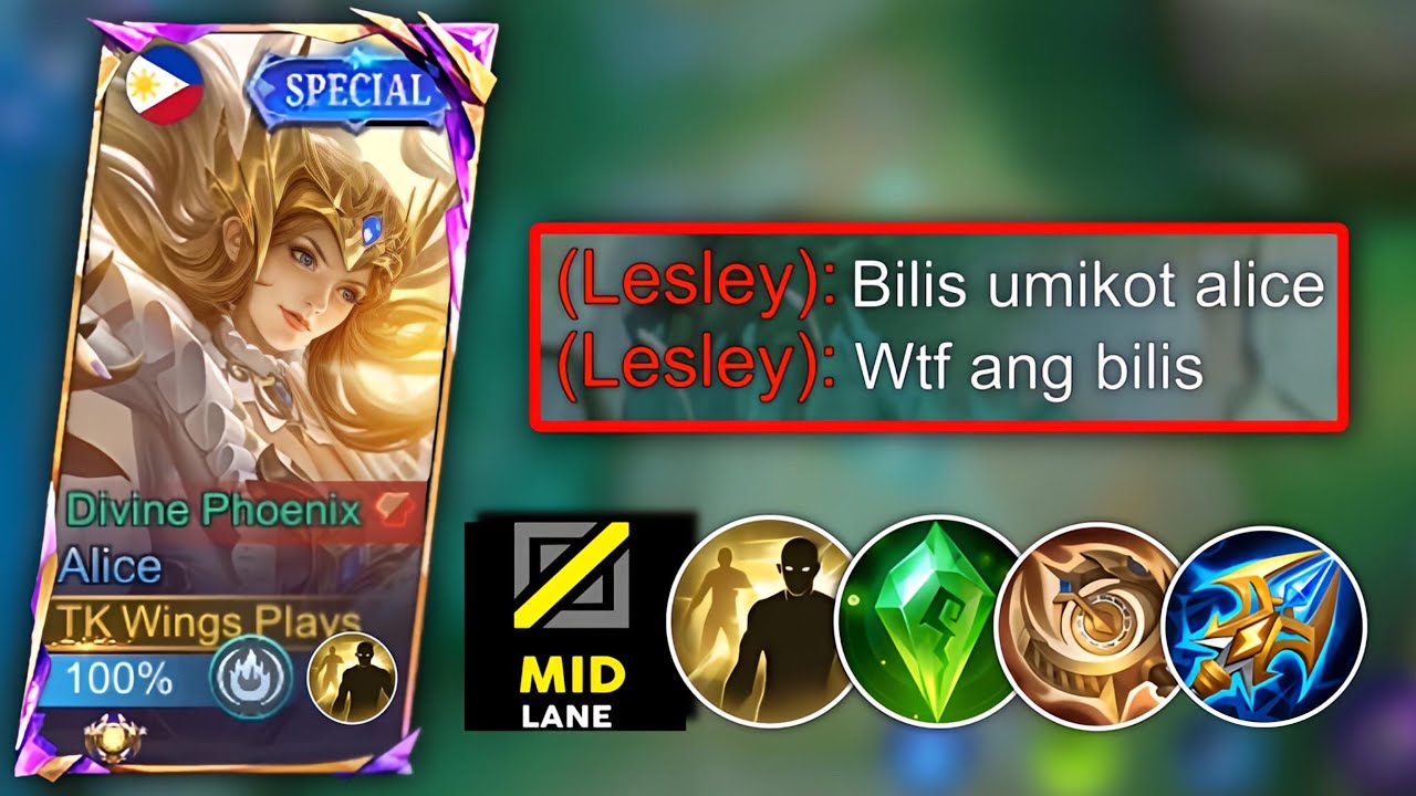 WTF DAMAGE ALICE MID LANE!! INSANE BURST DAMAGE BUILD IN SOLO RANK💀