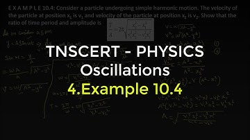 4.Physcis | Oscillations | Example 10.4