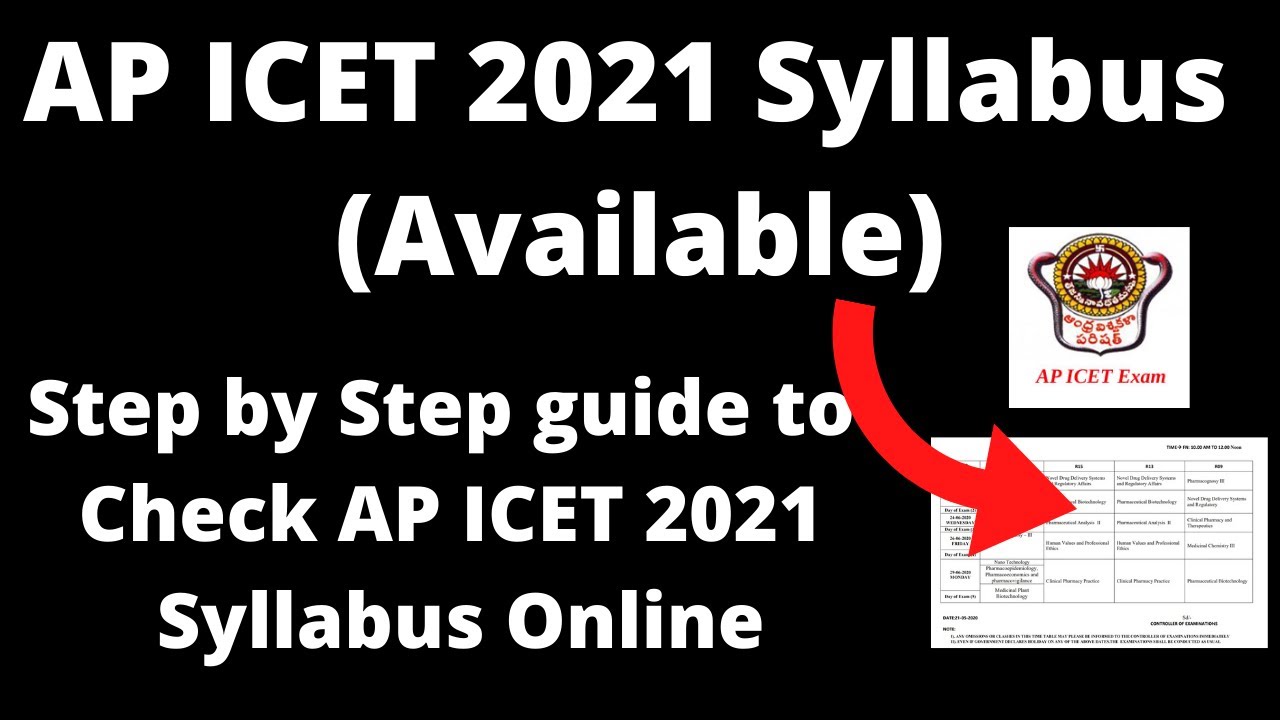 AP ICET 2021 Syllabus (Available) - How to Check Andhra Pradesh Integrated Common Entrance Syllabus