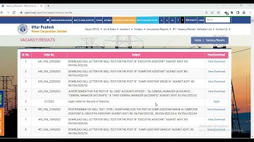 Uppcl executive assistant typing test admit card out||computer assistant||camp assistant