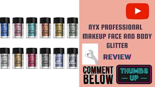 nyx professional makeup face and body glitter #makeuptutorial /#lifestylewithurooj