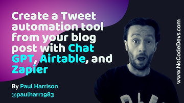 Create a Tweet automation tool from your blog post with Chat GPT, Airtable, and Zapier