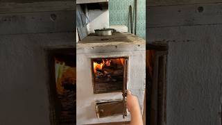 Cooking chicken 🍗 in a RUSSIAN STOVE 🇷🇺 #russia #russianvillage