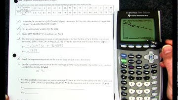 Regression on Graphing Calculator Lab