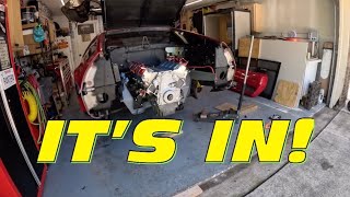 So much progress on the LS swapped RED Delorean!