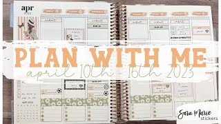 Plan with Me: April 10th - 16th 2023 | March Mystery Kit | Sara Marie Stickers |