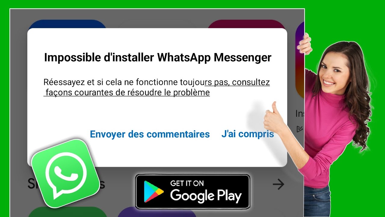 Comment réparer l'erreur Impossible d'installer WhatsApp Messenger sur Google Play Store