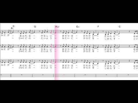 真夏の果実　【楽譜】　ハモリ　スコアーメーカーＺＥＲＯ
