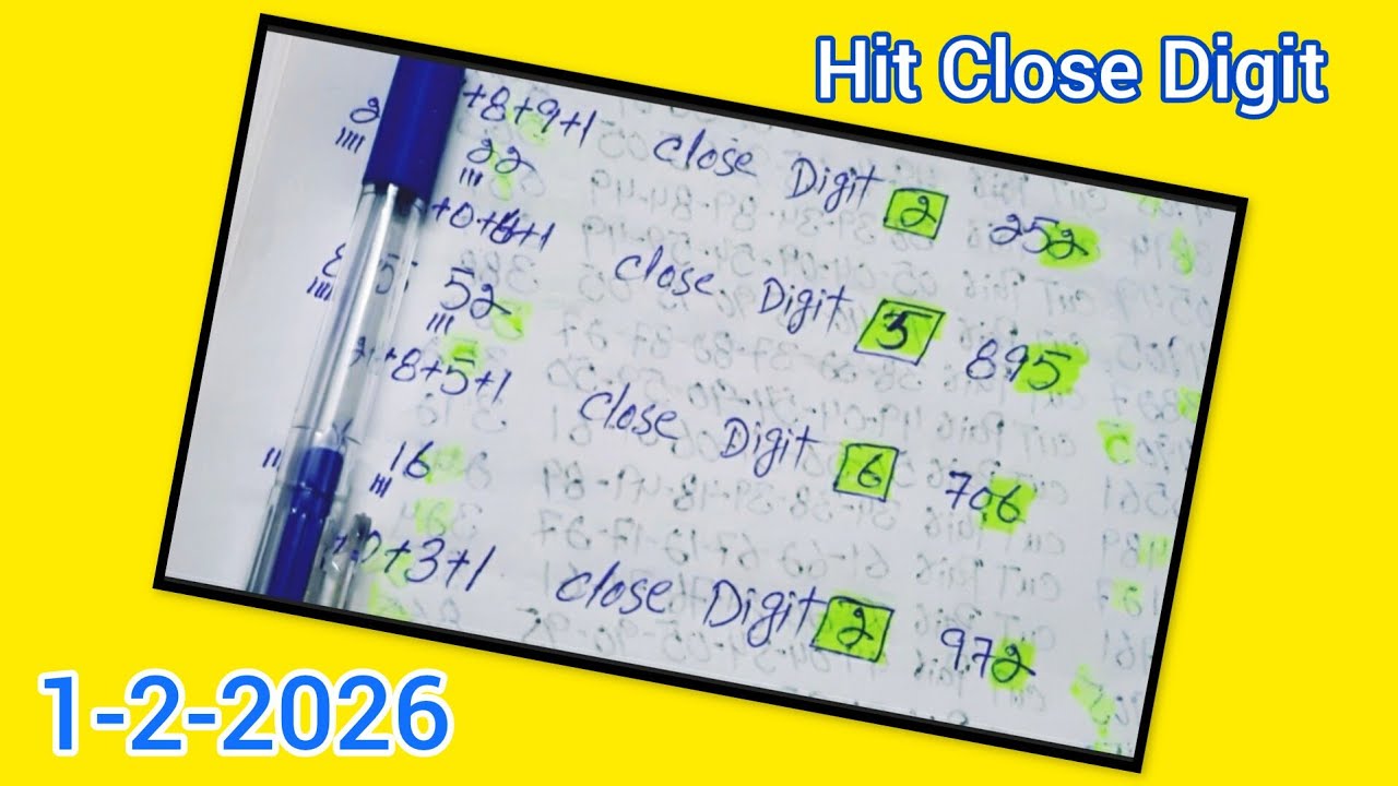 3up Close Singal Digit Formula Pass For 1-2-2026, Thailand Lottery 3up Singal Close Digit 1-2-2026