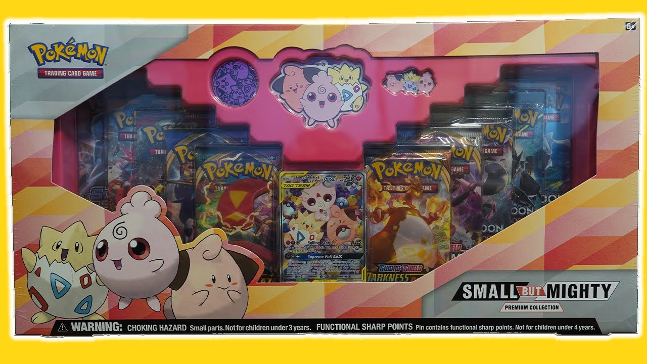 pokmon trading card game small but mighty premium collection Pokemon Small But Mighty Exclusive Premium Collection 10 Booster Packs, Promo Card, Pin, Coin Dangler Pokemon USA