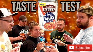 Campbell's CHUNKY | Pabst Blue Ribbon | BEEF, BACON, & BEER CHILI WITH BEANS | Taste Test & Review!