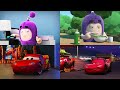 funny cars Vs siran hed vs oddbods vs amazing McQueen meme song cover 