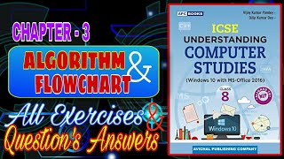 Algorithm and Flowchart | Class 8 Computer Studies Chapter 3 | All Answers | 2024-25