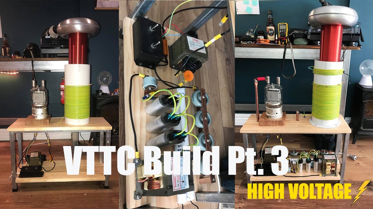 Vacuum Tube Tesla Coil (Part 3 ) Coils, Capacitors and POWER! YouTube