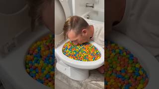 Experiment: Eating ra12 Tropical Skittles Candy in the Toilet #shorts #candychocolate🪴🪴🪴🪴🪴