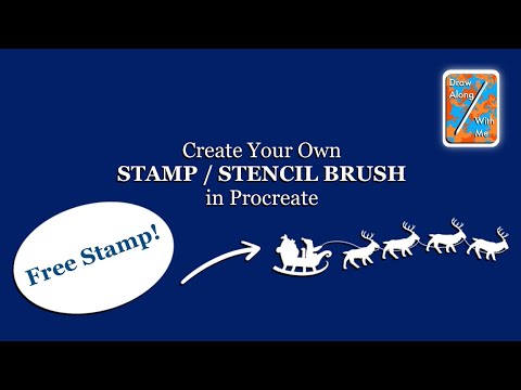 Learn to CREATE YOUR OWN CUSTOM STAMP STENCIL BRUSH in the Procreate app  for iPad