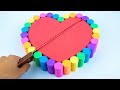 Satisfying Video l Kinetic Sand Rainbow Heart Cake Cutting ASMR | Sand Korean