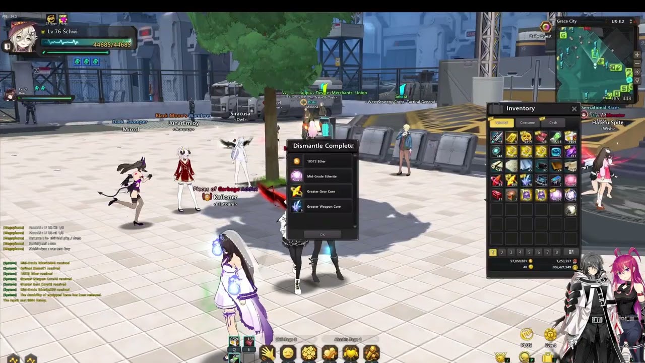 100% Progress West War Grace City Global Soulworker