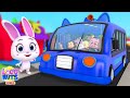      wheels on the bus in blue color nursery rhyme in hindi for kids