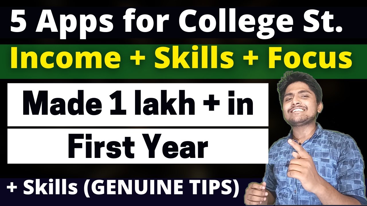 5 Apps for All College Students | Earn Money | Build Profile | Internships | Finance for College St.
