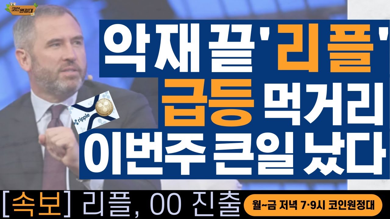 [코인원정대] 리플, 새로운 먹거리 발견...심상치 않다