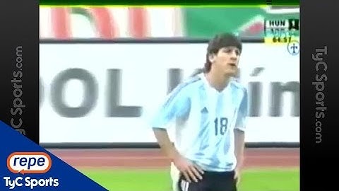 Messi, debut y expulsión