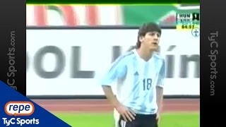 Messi, debut y expulsión