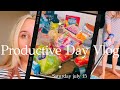 Productive Vlog: $100 Grocery Haul, New Hair &amp; Clean with me