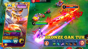 CLINT AGGRESSIVE GAMEPLAY!! IXIA SAMPE DAPET BRONZE! CLINT BEST BUILD & EMBLEM 2025 - Mobile Legends