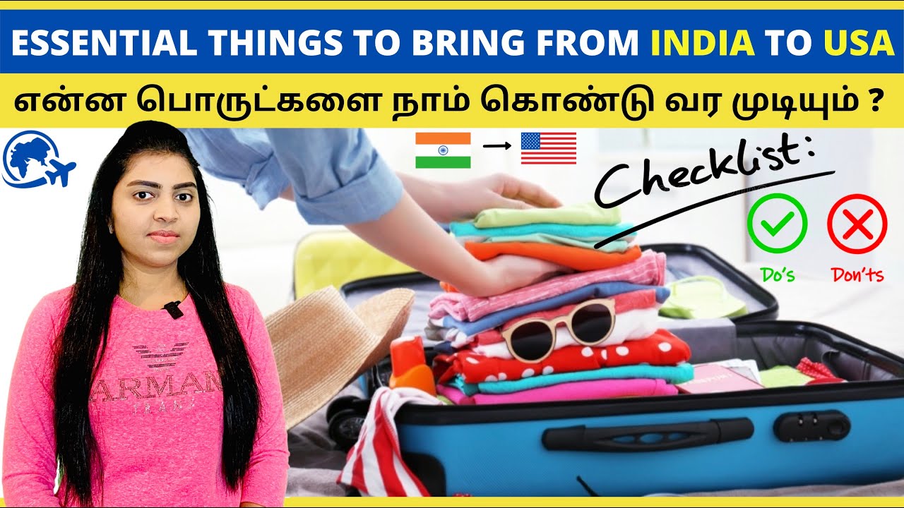 Things to Bring from India to USA for Travelers | 360 degree guide | Dos and don'ts | USA Tamil VLOG