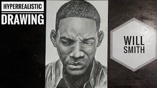 Will Smith realistic drawing |time-lapse |art by shaibar