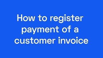 How to register payment of a customer invoice